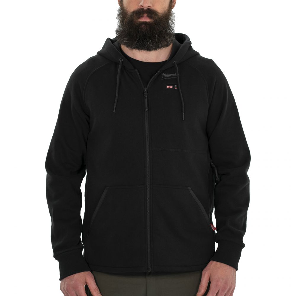 12 V Akku-Heiz-Kapuzenpullover Herren schwarz, ohne Akku u. Ladegerät 